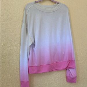 Pink and White Ombre Sweatshirt